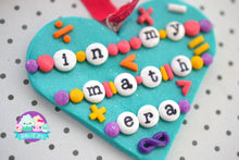 Load image into Gallery viewer, Eras Friendship Bracelet Inspired Heart Ornaments
