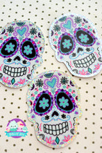 Load image into Gallery viewer, Bits of Joy Sugar Skull Glitter Sticker
