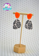 Load image into Gallery viewer, Silkscreen Sugar Skull Earrings