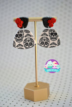 Load image into Gallery viewer, Silkscreen Sugar Skull Earrings