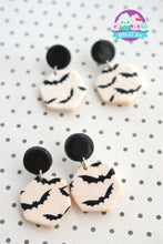 Load image into Gallery viewer, Silkscreen Halloween Bat Studs