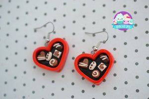 Valentine's Day Box of Chocolate Dangle Earrings