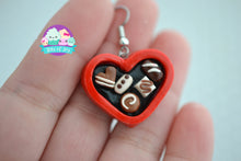 Load image into Gallery viewer, Valentine&#39;s Day Box of Chocolate Dangle Earrings