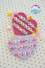 Load image into Gallery viewer, eras inspired friendship bracelet heart magnets
