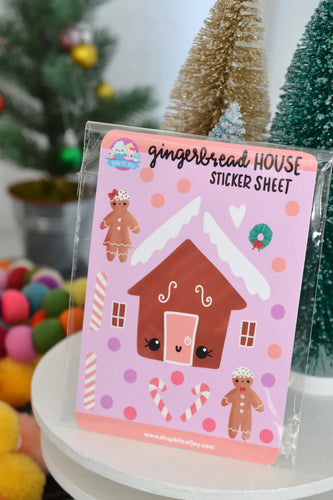 Decorate a Gingerbread House Sticker Sheet