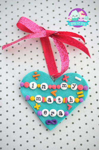 Eras Friendship Bracelet Inspired Heart Ornaments