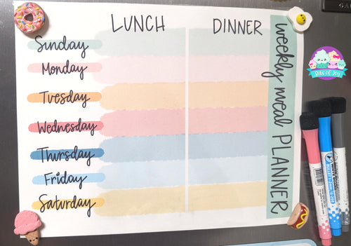 Bits of Joy Weekly Meal Planner & Chore Chart Printables