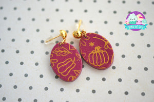 Mulberry Fall Silkscreen Studs