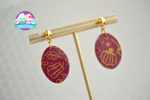 Mulberry Fall Silkscreen Studs