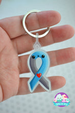 Load image into Gallery viewer, Type One Diabetes Awareness Ribbon Acrylic Keychain