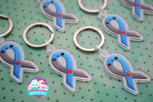 Type One Diabetes Awareness Ribbon Acrylic Keychain