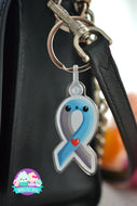 Type One Diabetes Awareness Ribbon Acrylic Keychain