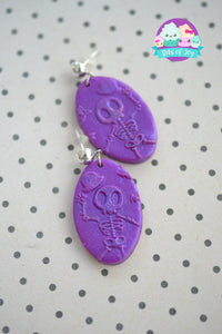 Dancing Skeleton Textured Studs