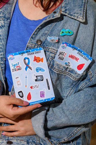 type one diabetes sticker sheet