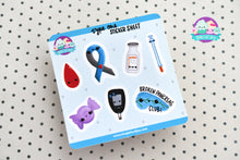 Load image into Gallery viewer, type one diabetes sticker sheet mini
