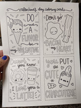 Load image into Gallery viewer, Valentine&#39;s Day CARD PUNS Coloring Sheet