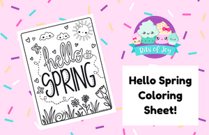 Hello Spring Coloring Sheet