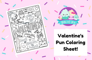 Valentine's Day PUNS Coloring Sheet