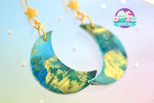 Load image into Gallery viewer, Moonlight Dreams Alcohol Ink Earrings
