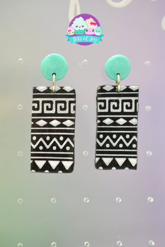 Aztec Goddess Silkscreen Studs