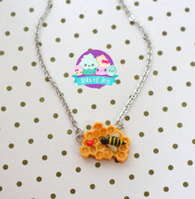 Load image into Gallery viewer, Honeycomb Bee Necklace