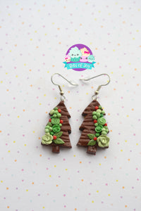 Mini Succulent Tree Earrings