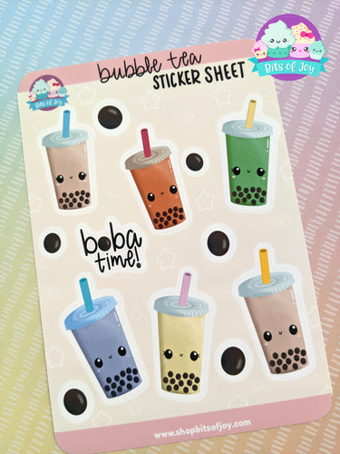 Bubble Tea Sticker Sheet