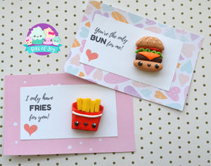 Burger and Fries Combo Valentine's Pun Card
