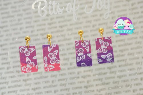 Butterfly Silkscreen Studs