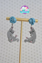 Load image into Gallery viewer, Hang with me Cat and Yarn earrings