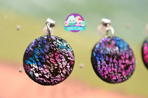 Circle Alcohol Ink Earrings
