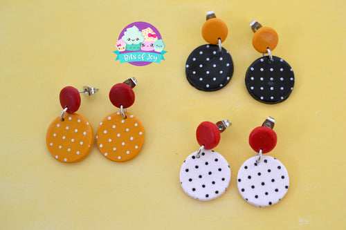 Polka Dot Party Silkscreen Studs