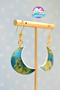 Moonlight Dreams Alcohol Ink Earrings