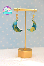 Load image into Gallery viewer, Moonlight Dreams Alcohol Ink Earrings