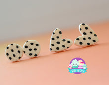 Load image into Gallery viewer, Speckled Dalmation Silkscreen Studs