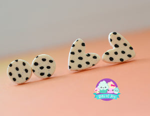 Speckled Dalmation Silkscreen Studs