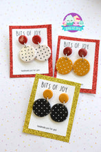 Load image into Gallery viewer, Polka Dot Party Silkscreen Studs