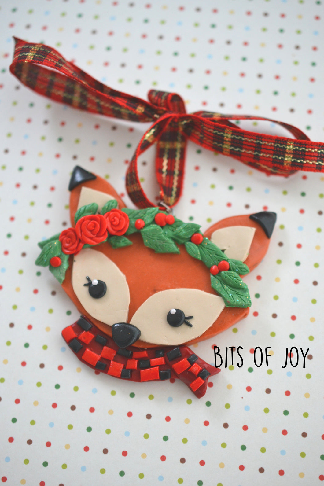Winter Blessings Fox Ornament