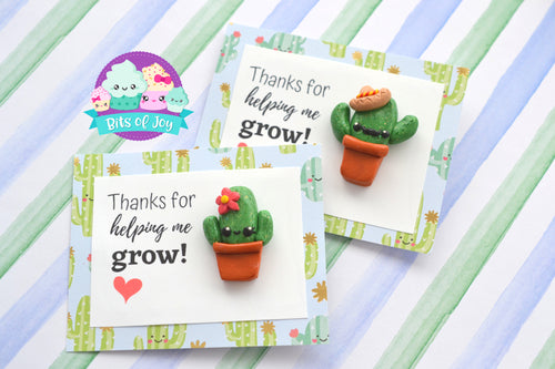 Cactus Teacher Charm