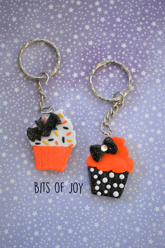 Custom Halloween Cupcake Keychain
