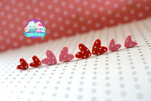 Load image into Gallery viewer, Valentine&#39;s Polka Dot Silkscreen Studs