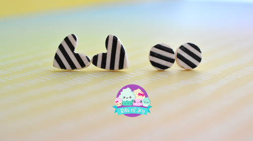 Striped Silkscreen Studs