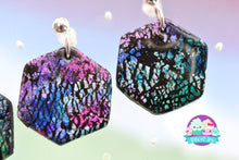 Load image into Gallery viewer, Hexagonal Alcohol Ink Earrings