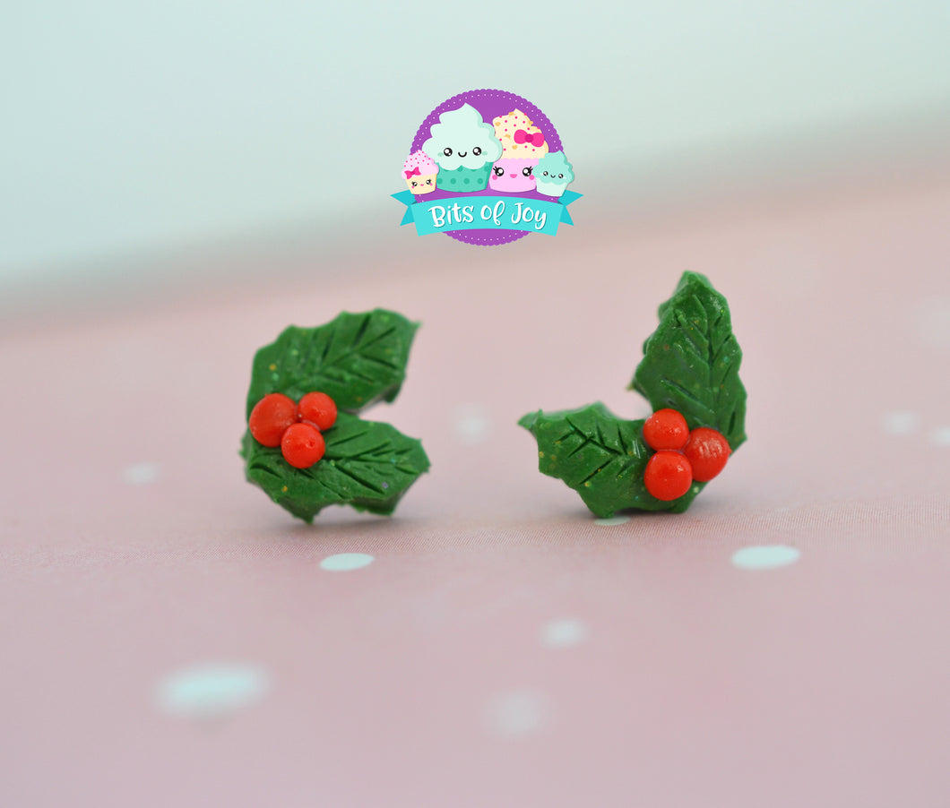 Holly Berry Studs