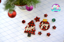 Load image into Gallery viewer, Buffalo Plaid Holiday Magnets (upgrade to ornament)