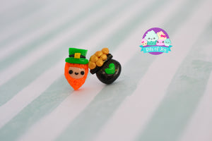 Pot of Gold and Leprechaun Studs