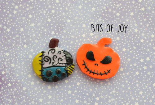 Jack & Sally Pumpkins & Hearts Magnet Set