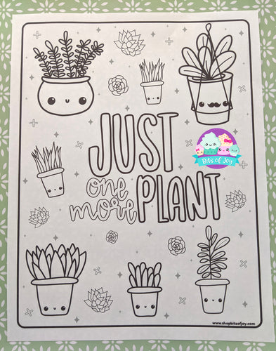 Just One More Plant Coloring Sheet