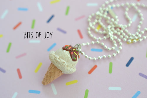 Realistic Ice Cream Necklace