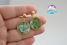Load image into Gallery viewer, Limited Edition Resin &amp; Clay Mixed Metal Earrings
